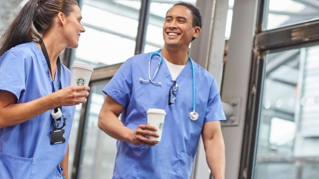 Coffee machine for hospital staff restaurant